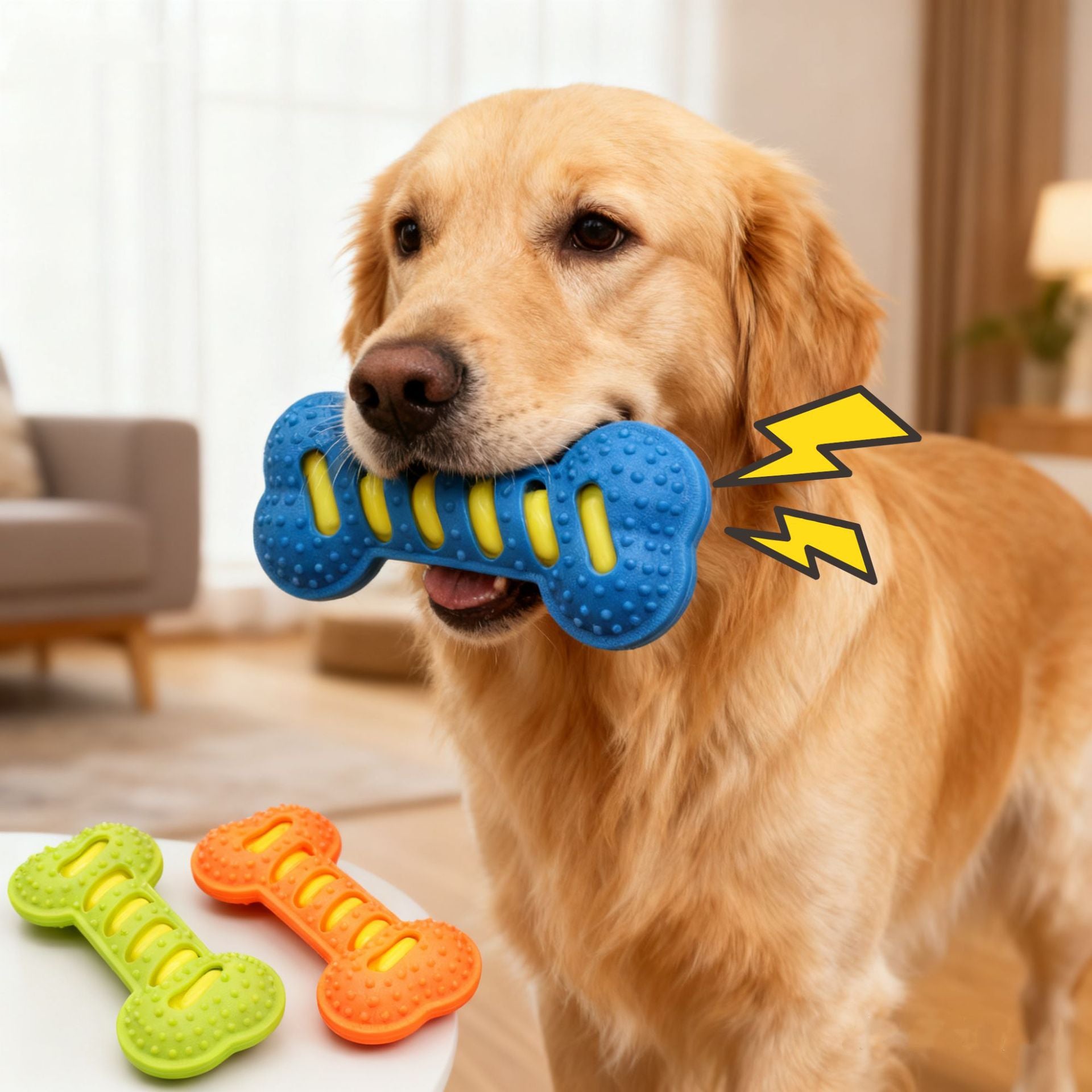 Training Dog Toy Rubber Sound Bone